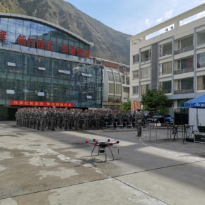 時代星光攜手汶川武裝部開展民兵演練