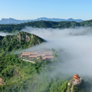 無人機航拍太行山 云海繚繚宛如天境